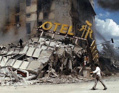 hoteles derrumbe terremoto mexico 1985