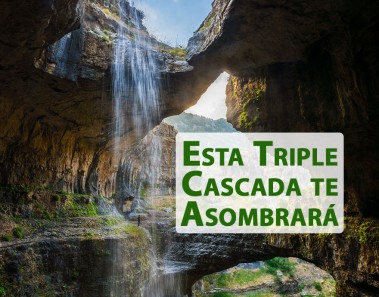 La triple cascada de Baatara en Líbano es única en el mundo