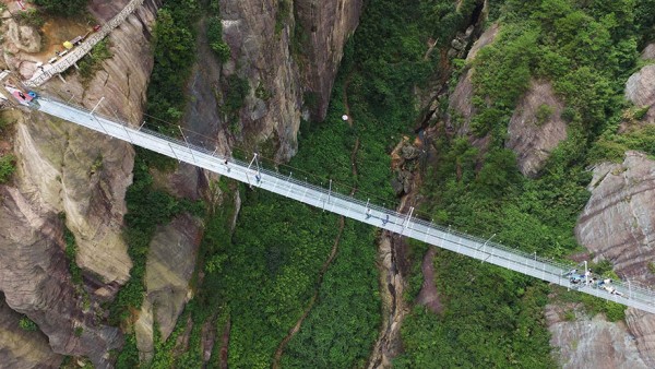 puente de cristal mas largo del mundo shiniuzhai geopark china