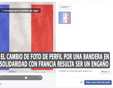 El cambio de foto de perfil por una bandera en solidaridad con Francia resulta ser un engaño
