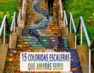 15 coloridas escaleras que amaras subir