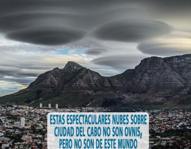 Estas espectaculares nubes sobre Ciudad del Cabo no son ovnis