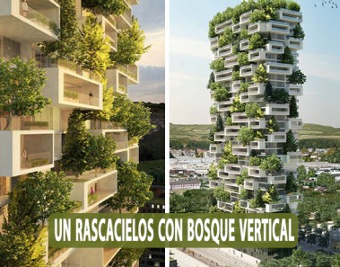 Rascacielos de 117 metros de alto con bosque vertical