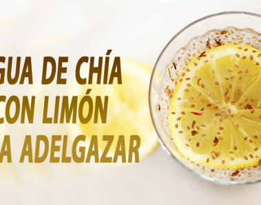 Agua de chía con limón para adelgazar