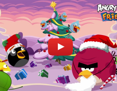 Angry Birds te desea felices fiestas de Navidad