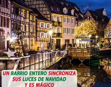 Un barrio entero sincroniza sus luces de Navidad y es mágico