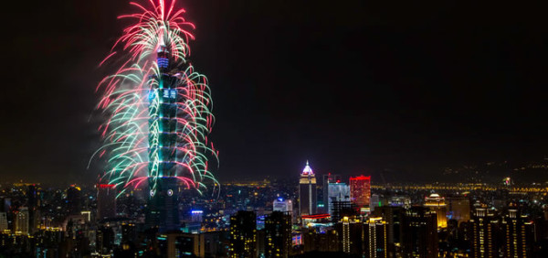 torre Taipei 101 fuegos artificiales