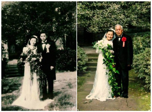 pareja 98 años boda china