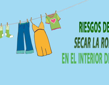 Riesgos de secar la ropa en el interior de casa