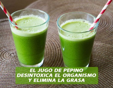 El jugo de pepino desintoxica el organismo y elimina la grasa