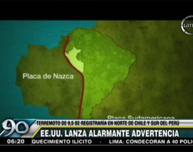 Estados Unidos advierte a Chile y Perú de un terremoto de 9 grados
