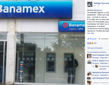 Este hombre cerró su cuenta en Banamex y les escribió una carta de despedida que se hizo viral por su honestidad