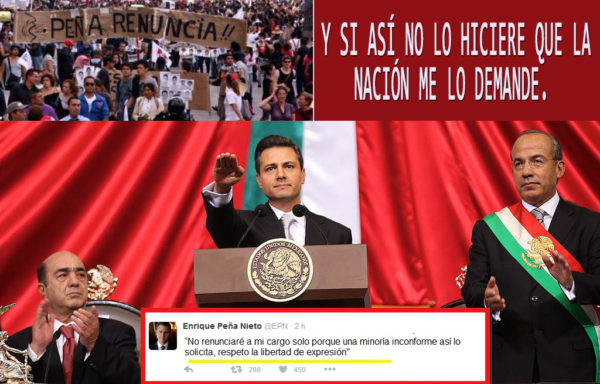 Peña Nieto no quiere renunciar solo por una “minoría inconforme”