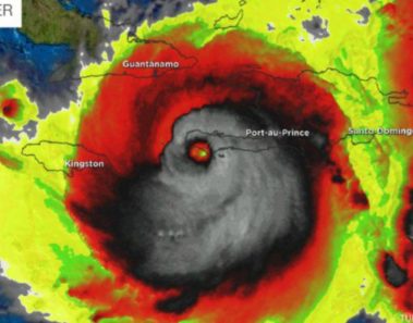 El huracán Matthew formó una figura diabólica antes de cobrar varias vidas en Haití