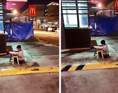 Conoce la historia del niño que estudiaba bajo la luz de un McDonalds