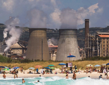 Las playas blancas y tóxicas de Rosignano Solvay
