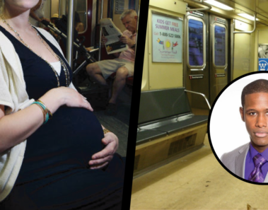 Él le cedió su asiento a una embarazada y entonces ella le obsequió esto…