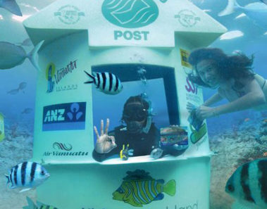 hideaway island vanuatu oficina postal bajo el mar