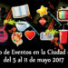 Calendario de eventos en la Ciudad de México del 5 al 11 de mayo de 2017