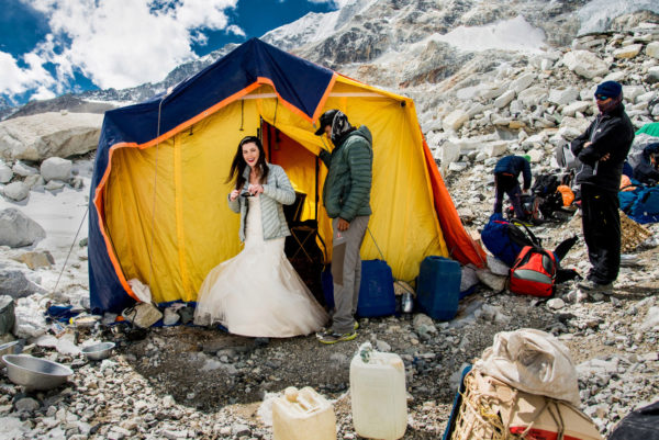 Una pareja se casó en el Everest