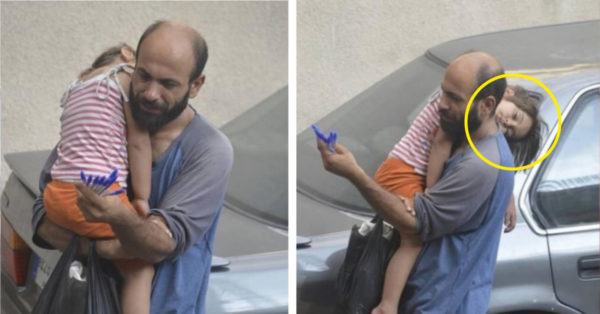 Este hombre vendía bolígrafos para mantener a su hija, hasta que alguien le tomó una foto y todo cambió
