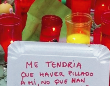 El conmovedor mensaje que un vagabundo dejó en el sitio del atentado de Barcelona