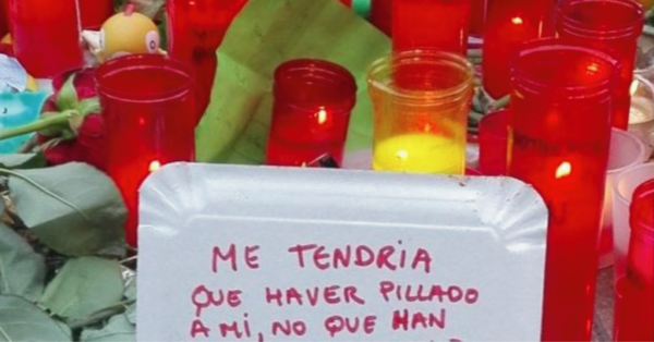 El conmovedor mensaje que un vagabundo dejó en el sitio del atentado de Barcelona