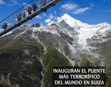 Suiza inaugura el puente colgante peatonal más largo del mundo