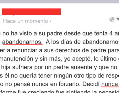 Mira lo que publicó una mamá luego de que el padre de su hija las abandonara. Quedarás sin palabras…