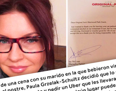 Una mujer estuvo bebiendo toda la noche y cuando salió encontró una nota en su auto