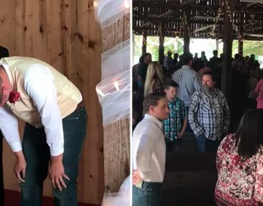 Novio espera el amor de su vida – oye un ruido desde atrás de la iglesia y se descompone